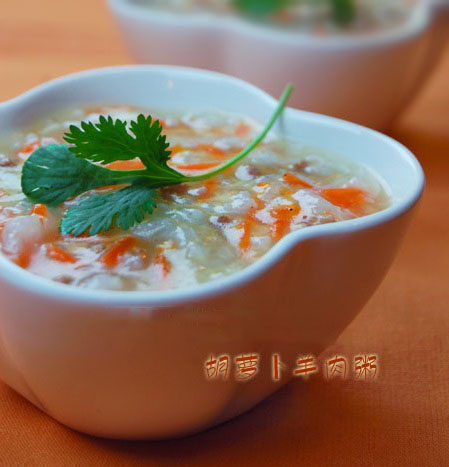 胡萝卜羊肉粥