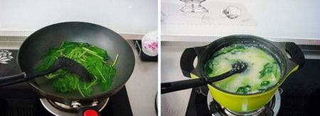 菠菜双米粥