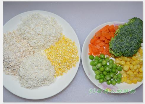 蔬菜玉米麦片粥做法