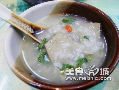 羊肝粥的做法