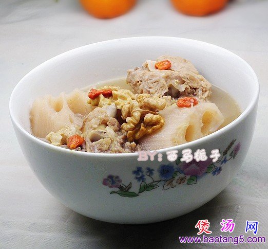 排骨核桃莲藕煲