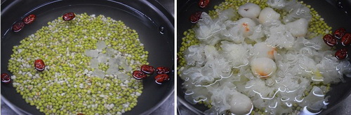 绿豆薏米银耳粥步骤4