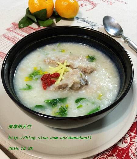 油菜花排骨粥