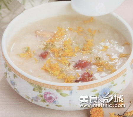 红枣红糖菊花粥