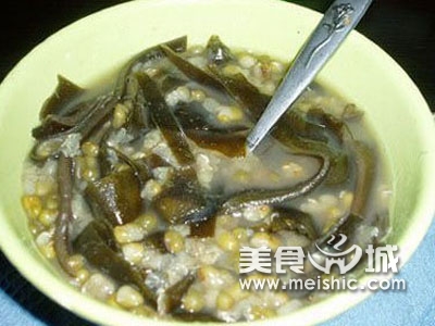绿豆海带粥的做法