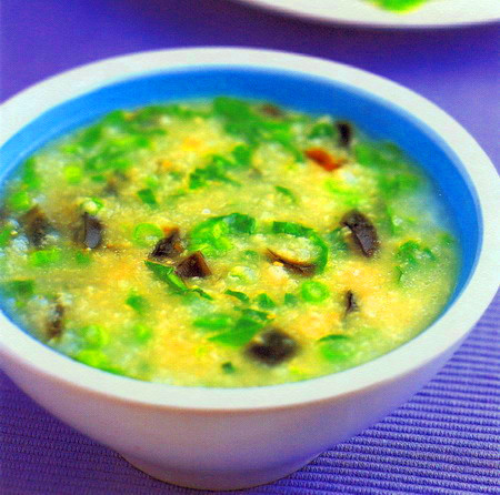 生菜皮蛋粥