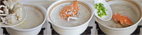 蟹肉粥步骤7-9