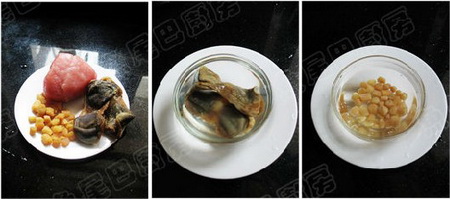 腊鸭肾瑶柱粥步骤1-3