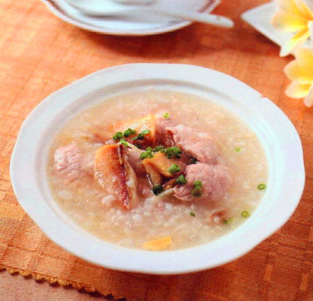 咸鱼肉片粥