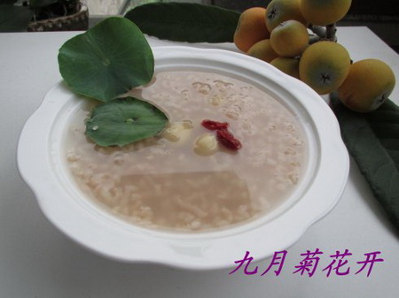 荷叶白果粥