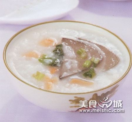 猪肝糯米萝卜粥