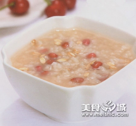 红豆麦片粥