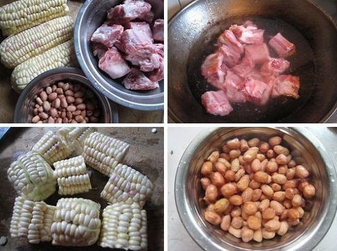 玉米花生排骨煲