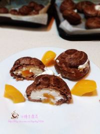 黄桃奶油可可泡芙的制作教程