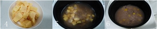 红薯红豆粥做法步骤4-6