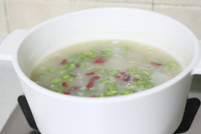 榆钱瘦肉粥的做法步骤8
