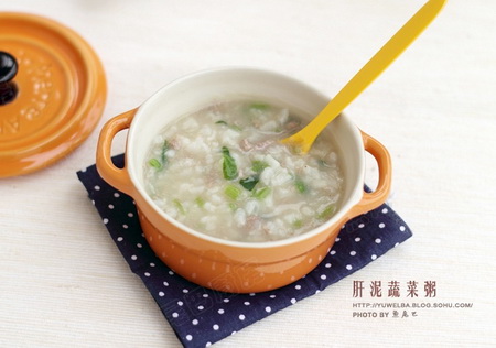肝泥蔬菜粥
