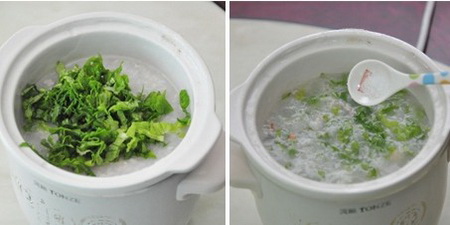 虾仁白菜粥