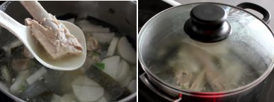 白萝卜海带排骨汤的做法