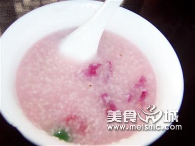 玫瑰花粥的做法