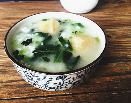 红薯菜粥的做法