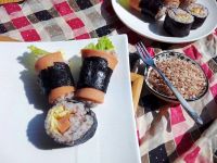 火腿紫菜饭卷的9步制作方法