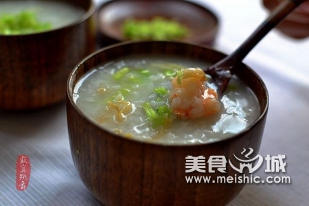 鲍鱼鲜虾粥的做法