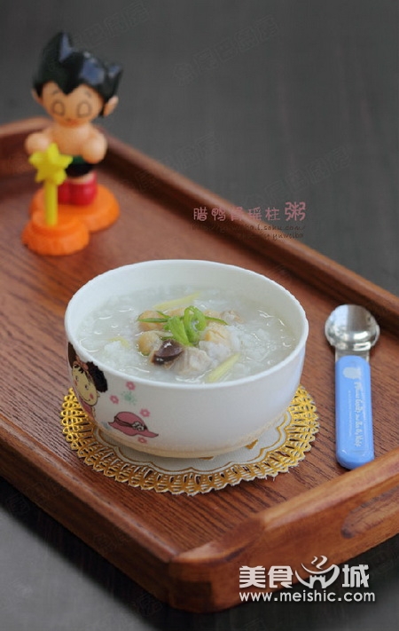 腊鸭肾瑶柱粥