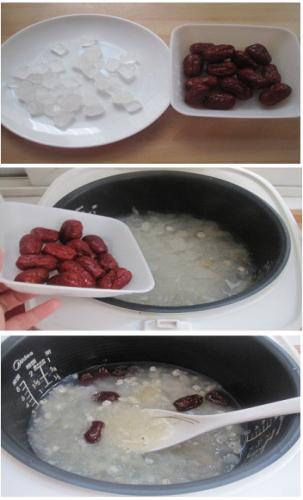 薏仁红枣银耳牛奶羹