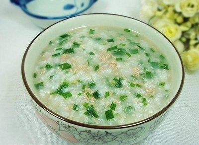 韭菜肉丝粥
