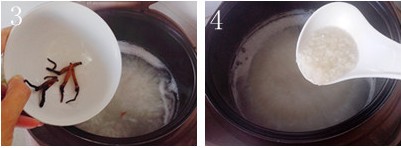 乌骨鸡虫草冬瓜盅粥步骤5-6