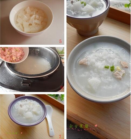 山药瘦肉粥步骤5-7