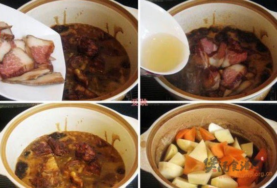杂蔬腊肉排骨煲