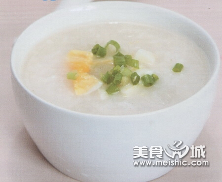 白梨鸡蛋糯米粥