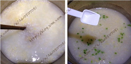 大小米虾蓉粥步骤4