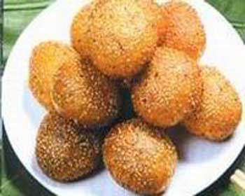 豆沙麻圆做法