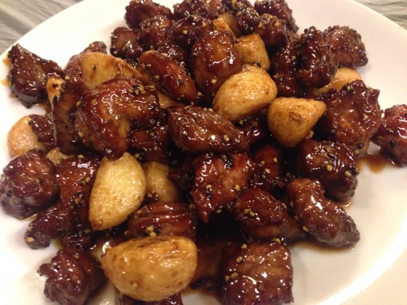 天津特色菜黑蒜子牛肉粒的正宗做法