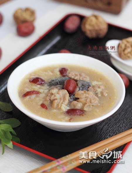 乌鸡核桃粥