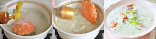 蟹肉粥步骤10-12