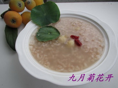 荷叶白果粥