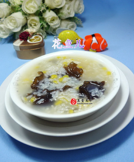 双耳玉米片大米粥