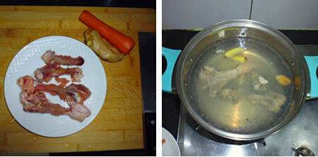 胡萝卜鸡肉粥做法步骤1-2