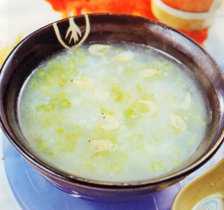 虾皮芹菜粥