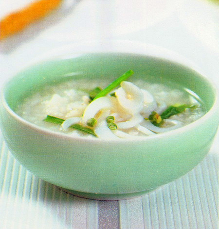 墨鱼韭菜粥