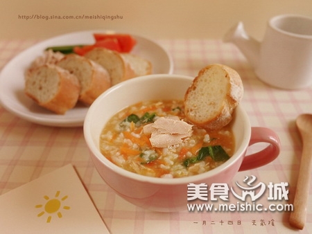 鲔鱼蔬菜粥