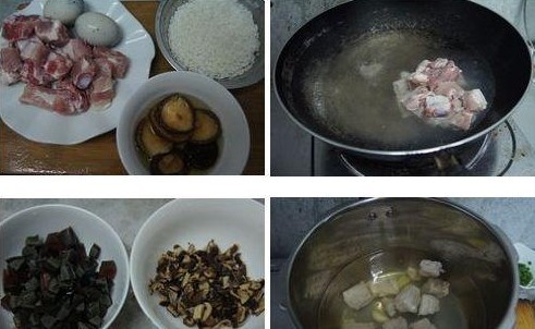 排骨皮蛋粥