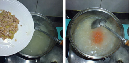 胡萝卜鸡肉粥做法步骤5-6
