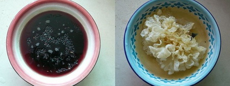 冰糖银耳黑米粥步骤1