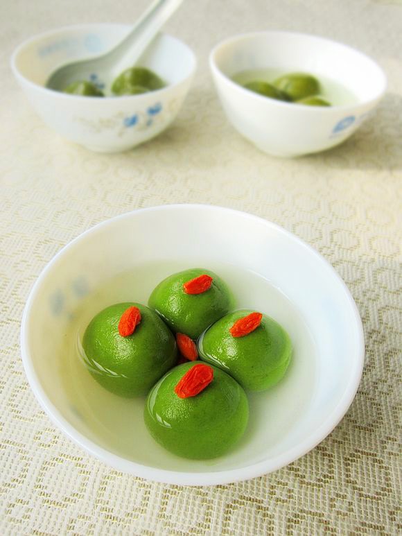 菠菜汤圆的做法