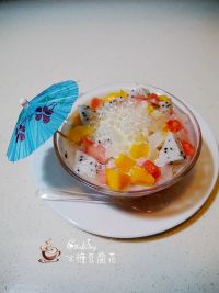 冰沙杂果西米捞的制作方法